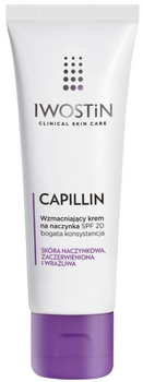 Krem do twarzy z filtrem SPF Iwostin Capillin na trądzik różowaty 40 ml (5902502254637)