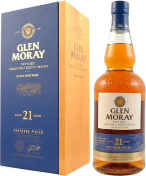 Виски Glen Moray Elgin Heritage Portwood Finish 21 год выдержки 0.7 л 46.3% в подарочной упаковке (5060116323115)