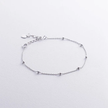 Серебряный браслет "Шарики" 905-01224 19 Онікс 19