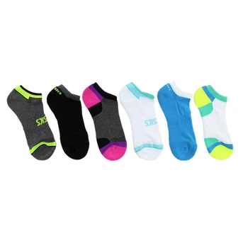 Женские короткие теплые спортивные носки для бега 6 пар Asics Tech 6-Pack Athletic No-Show Socks Размер: US:M EU:40-42