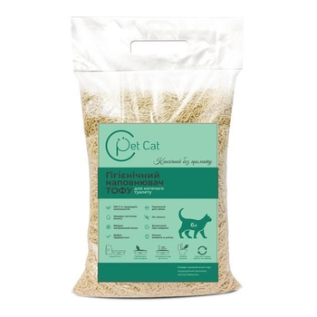 Соєвий наповнювач Pet Cat Tofu Класичний 2.5 кг/6 л