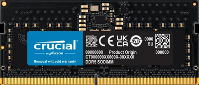 Модуль пам'яті Crucial DDR5 16GB DDR5-5600 SODIMM CL46 (CT16G56C46S5)