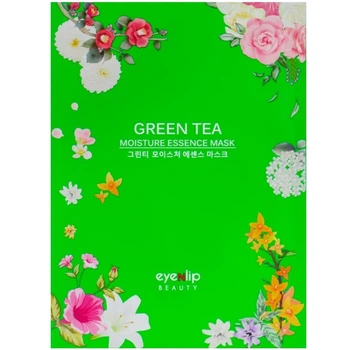Набор масок для лица с зеленым чаем Eyenlip Moisture Essence Mask Green Tea 25 мл*10шт (8809555251767)