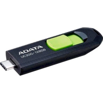 Флеш-накопитель Flash ADATA USB 3.2 Gen1 UC300 Type-C/128Gb/Black/Green (ACHO-UC300-128G-RBK/GN)