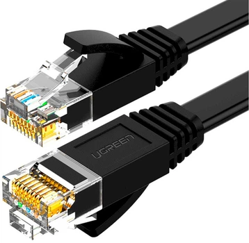 Гибкий патч-корд UGREEN NW102 Cat 6 U/UTP Lan Flat Cable/5m/Black (UGR-50176)