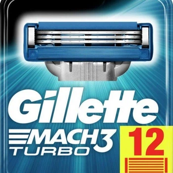 Леза Gillette Mach3 Turbo для гоління 12шт