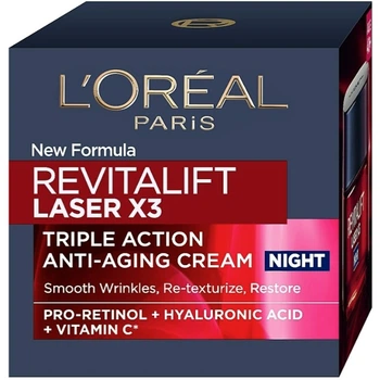 Ночной антивозрастный крем-маска L'Oreal Paris Revitalift Laser Х3 Night, 50 мл
