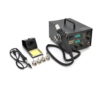 Паяльна станція BAKKU BK852D+ компресорна, цифрова індикація, фен, паяльник (325*275*202) 4,46 кг