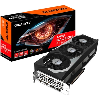 Видеокарта Gigabyte Radeon RX 6800 16GB, 256-bit, HDMI 2.1/DP, 16GB GDDR6, RDNA 2, DirectX 12 Ultimate, WindForce 3X Cooling, OC Graphics Card (RX 6800 GAMING OC) - Certified Refurbished