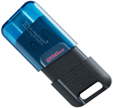 Флеш память USB Kingston DataTraveler 80 M 256GB USB Type-C Black/Blue (DT80M/256GB)