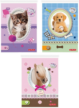 Блокнот Herlitz Pretty Pets A6 в клітинку (4008110091839)