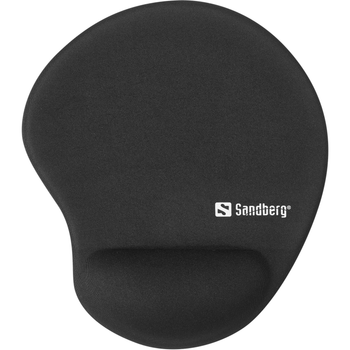 Коврик для мышки с поддержкой запястья Sandberg Gel Mousepad with Wrist Rest 230х200х2мм Black (820-98)