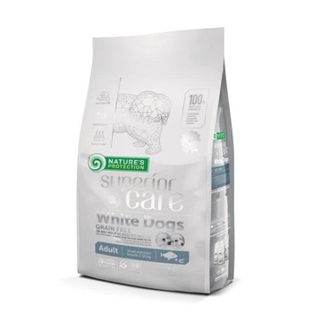 Сухий беззерновий корм для собак Nature's Protection Superior Care White Dogs Grain Free Adult Small and Mini Breeds With white fish 1.5 кг