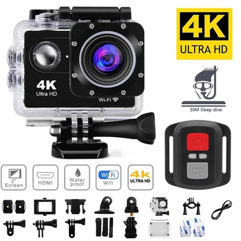 Водонепроникна спортивна 4K Wi-Fi екшн камера DMX 30