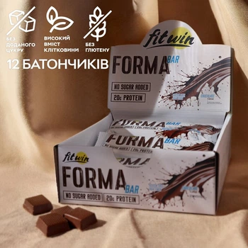 Батончик FitWin Forma Bar, 12x60 грамм - Шоколад