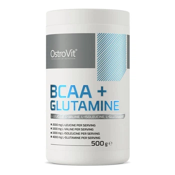 Амінокислота BCAA OstroVit BCAA + Glutamine, 500 грам - Лимон
