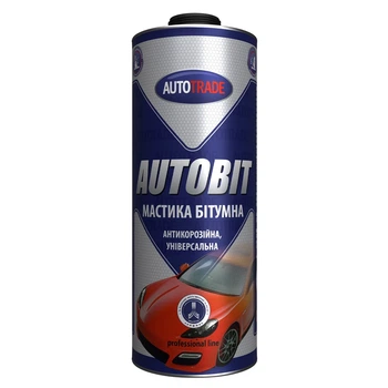 Мастика битумная для защиты от коррозии и гидроизоляция Autotrade 1,3 кг черная под пистолет