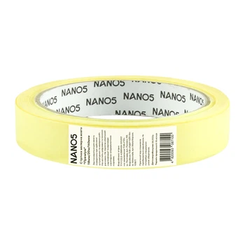 Лента клейкая малярная NANO5 "Премиум" желтая 18 мм/20 м/140 мкм (N50004)