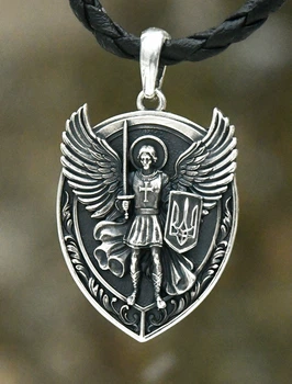 Срібний кулон-оберіг "Архангел Михаїл з тризубом" (АРТ. №405) Dadiverin Jewelry