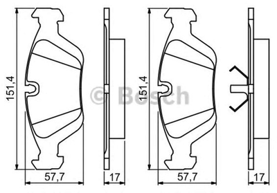 Дисковые тормозные колодки Bosch (0 986 495 229)