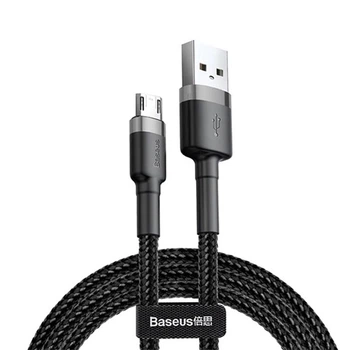 Кабель Baseus Cafule Cable USB Micro USB 2.4A 0.5m Gray/Black (CAMKLF-AG1)