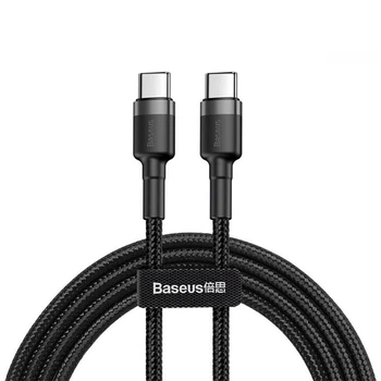 Кабель Baseus Cafule PD2.0 60W Flash Charging USB Type-C 20V/3A 1m Grey/Black (CATKLF-GG1)