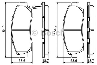 Дисковые тормозные колодки Bosch (0 986 494 308)