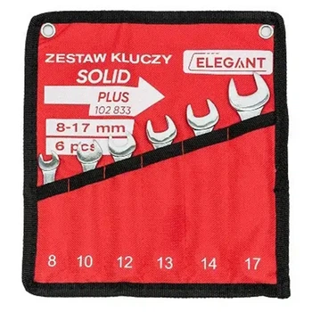 Набор ключей Elegant рожково-накидные 8 мм/10 мм/12 мм/13 мм/14 мм/17 мм, 6 шт. (EL 102 833)