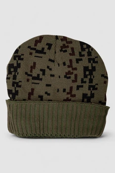 Шапка Мужская Камуфляж На Меху Хаки Утепленная Зимняя Oversize (316276)