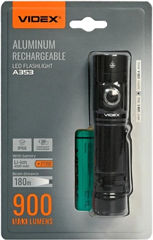 Портативний світлодіодний ліхтарик VIDEX VLF-A353 900 лм 5000K