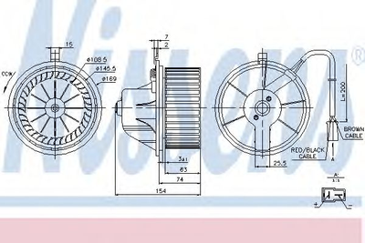 Вентилятор салону AUDI, VW (вир-во Nissens) Nissens (87068)