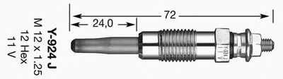 Свічка розжарювання 7906 NGK (7906)