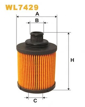 Фільтр оливи Alfa Romeo, Citroen, Fiat, Ford, Lancia, Opel, Peugeot, Subaru, Suzuki, V Wix Filters (WL7429) WIX Filters (WL7429)