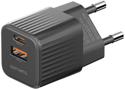 Ładowarka sieciowa 4smarts VoltPlug Duos Mini PD 20W Black (4252011903467)