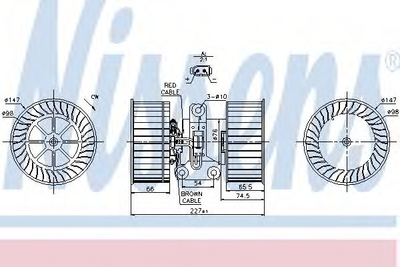 Вентилятор салону BMW 5 (вир-во Nissens) Nissens (87114)