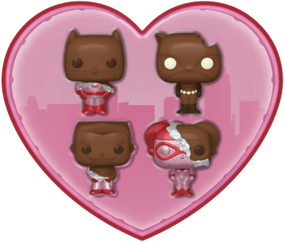 Фігурки Funko Pocket Pop DC Comics - Valentines 2024 Chocolate 4-pack (0889698762250)