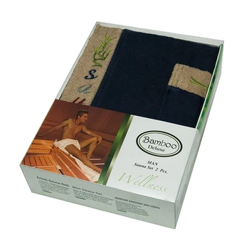 Набор для сауны мужской Gursan Bamboo, темно-синий, 2 предмета
