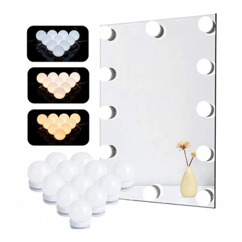 LED лампочки 10 шт для гримерного дзеркала 3 режими VANITY MIRROR LIGHTS