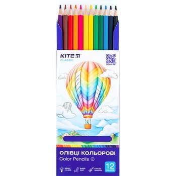 Олівці Kite Classic 12 кольорів (K-051)