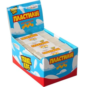 Пластилин восковый 1 шт. 30 г, белый