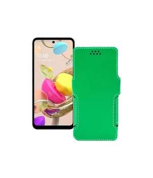 Чохол-книжка з екошкіри для телефону LG K42 Зелений