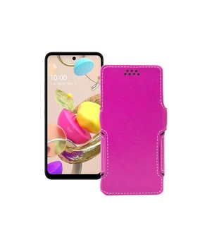 Чохол-книжка з екошкіри для телефону LG K42 Розовий