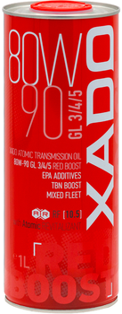 Трансмиссионное масло XADO 80W-90 GL 3/4/5 Red Boost 1 л (XA 26119)