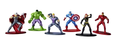 Игровые металлические фигурки набор 6шт Marvel Мстители