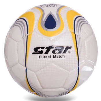 М'яч футзальний клеєний STAR (№3.5, PVC, бiлий-жовтий) JMU1635-1