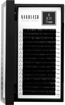 Sztuczne rzęsy Nanolash Volume 0.15 D 11 mm (5905997306393)