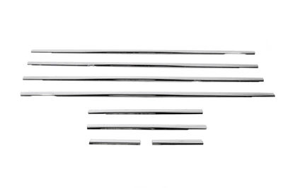 Наружняя окантовка стекол (8 шт, нерж) OmsaLine - Итальянская нержавейка для Volkswagen Touran 2003-2010 гг