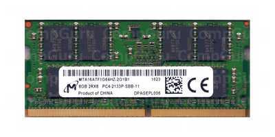 Оперативна пам'ять для ноутбука Micron DDR4 8GB 2133MHz SO-DIMM 2Rx8 PC4-2133P (MTA16ATF1G64HZ-2G1B1) б/в