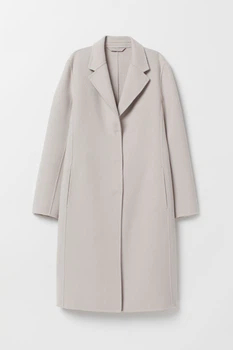 Пальто H&M 38 світло-сірий 6904899