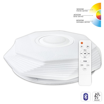 Світильник світлодіодний Biom SMART SML-R46-55-M-RGB 3000-6000K 55Вт с д/к муз. BT APP (00-00023957)
